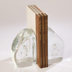 Glass Chunk Bookends