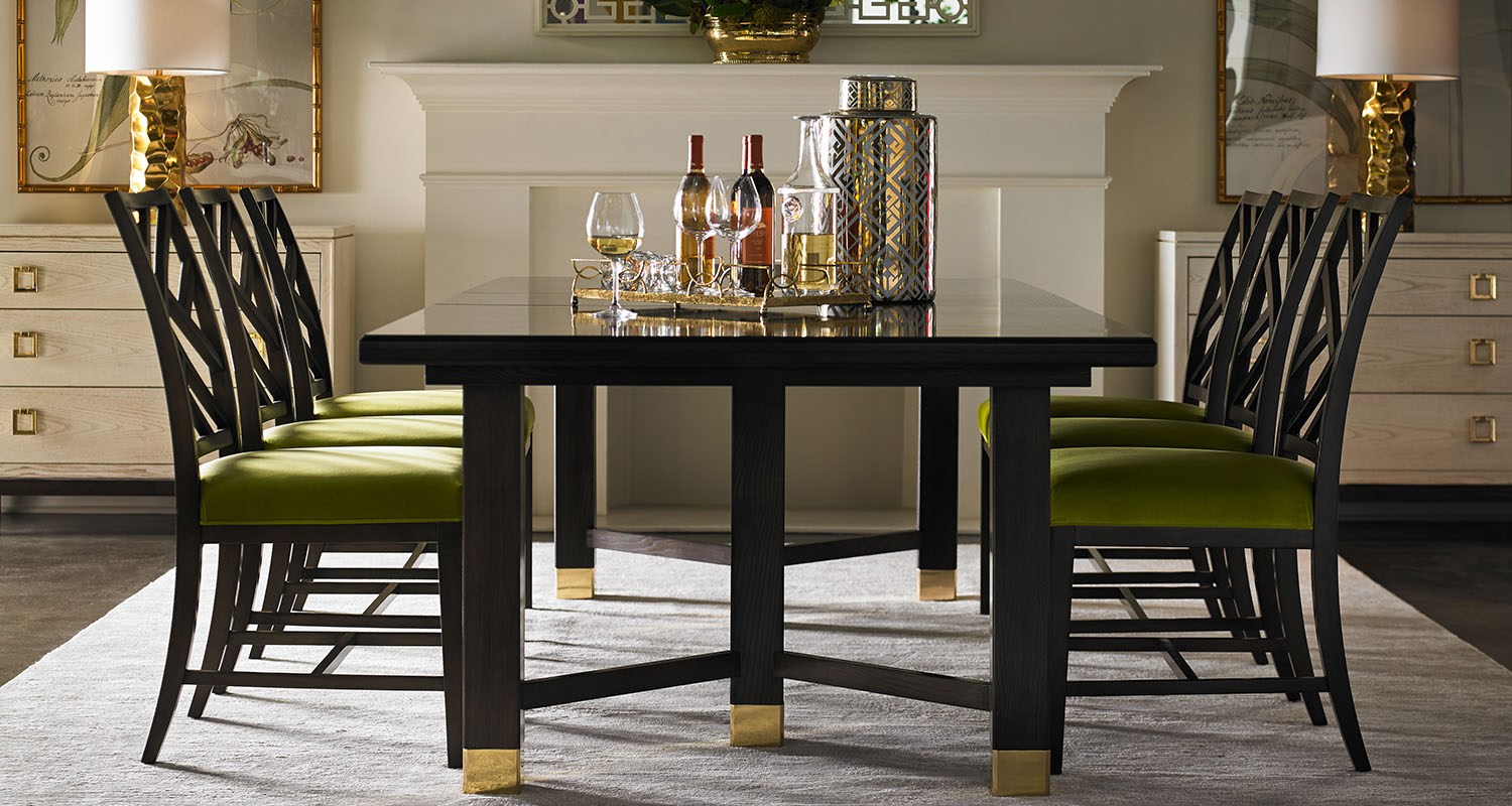 Sherrill Dining Room Table Green - Custom High Quality Furniture Store Birmingham Michigan